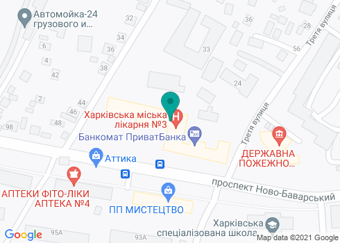 Харьковская городская больница №3, стоматологическое отделение - на карте